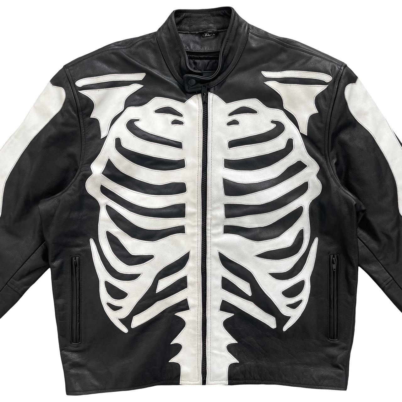 Skeleton Leather Motorcycle Jacket