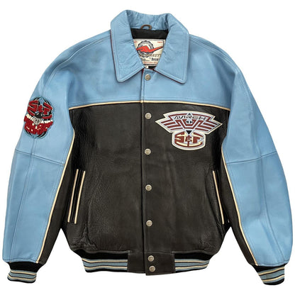 avirex leather varsity jacket