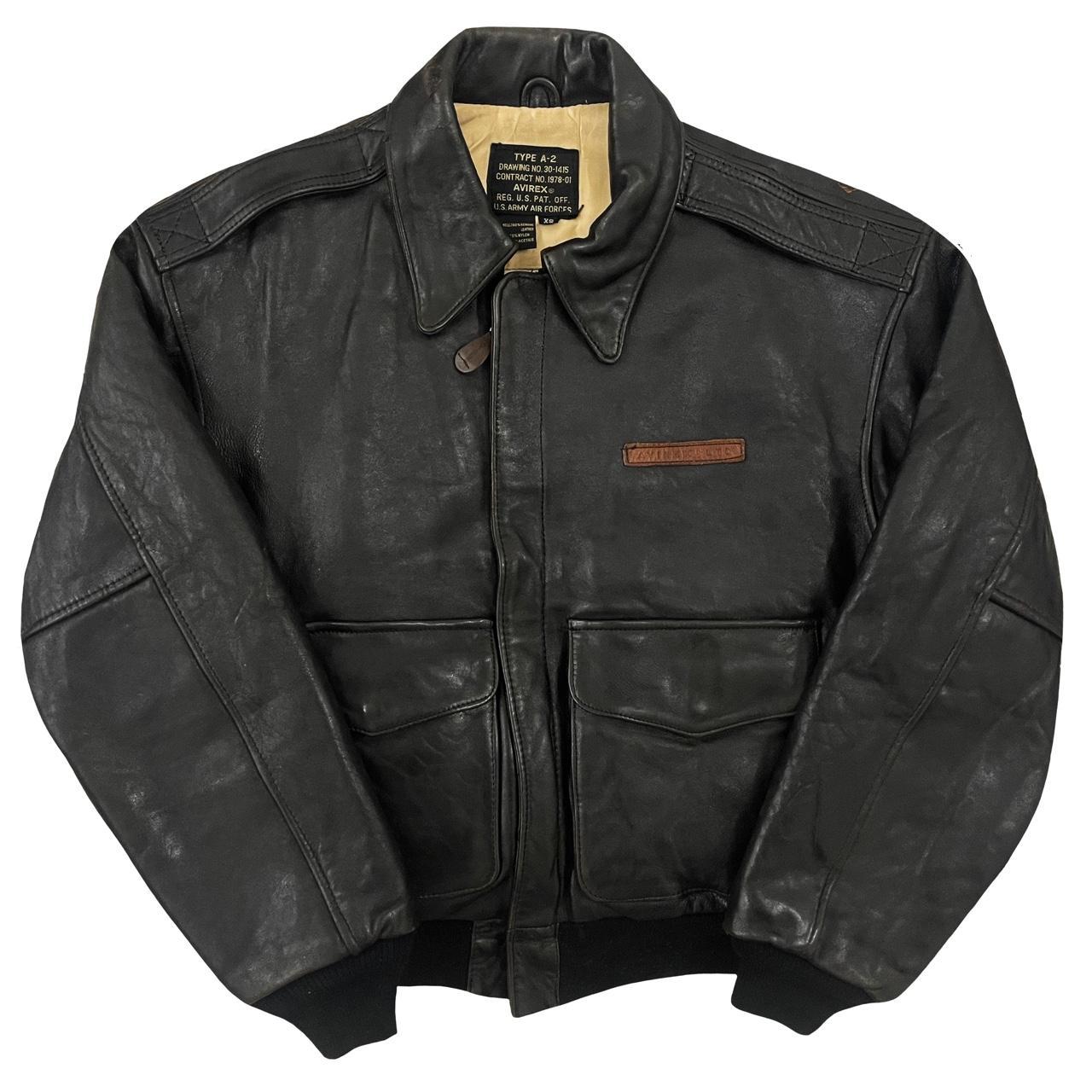 Avirex type a2 hot sale leather flight jacket