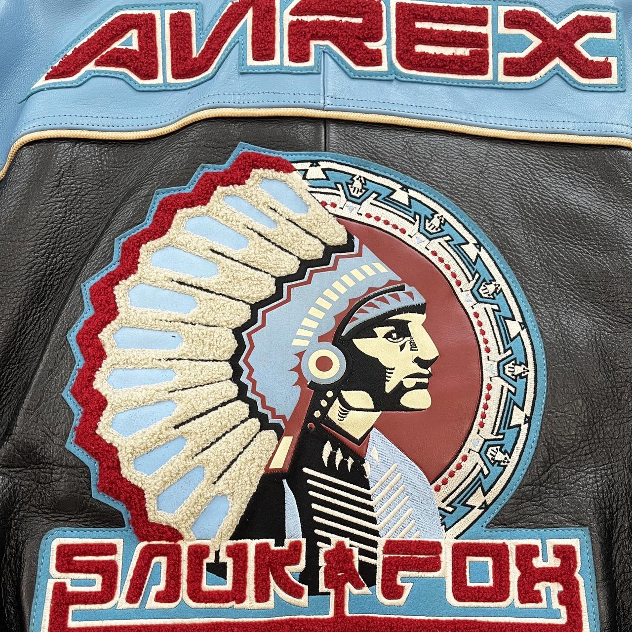 avirex leather varsity jacket