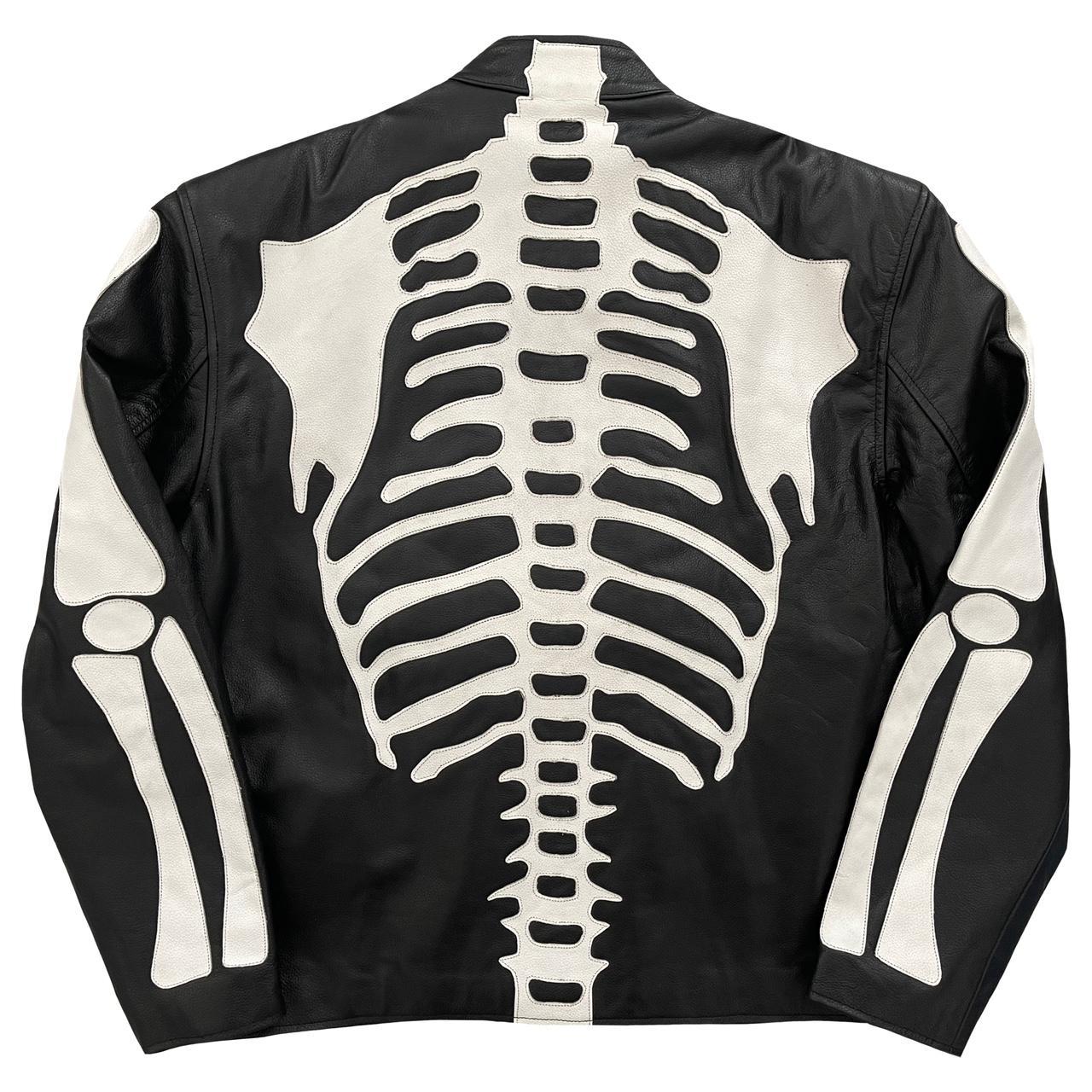 Skeleton Leather Motorcycle Jacket