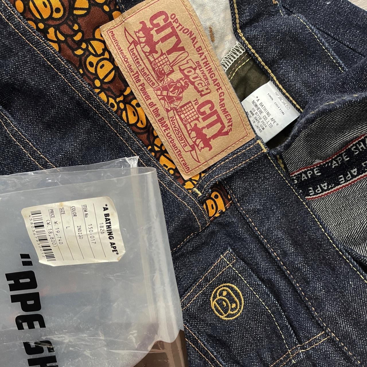 Vintage Bape Jeans Baby Milo Nigo