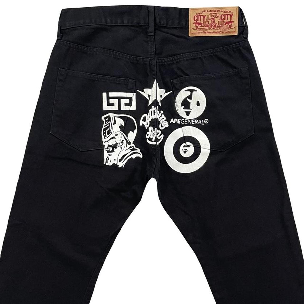 Black bape jeans sale