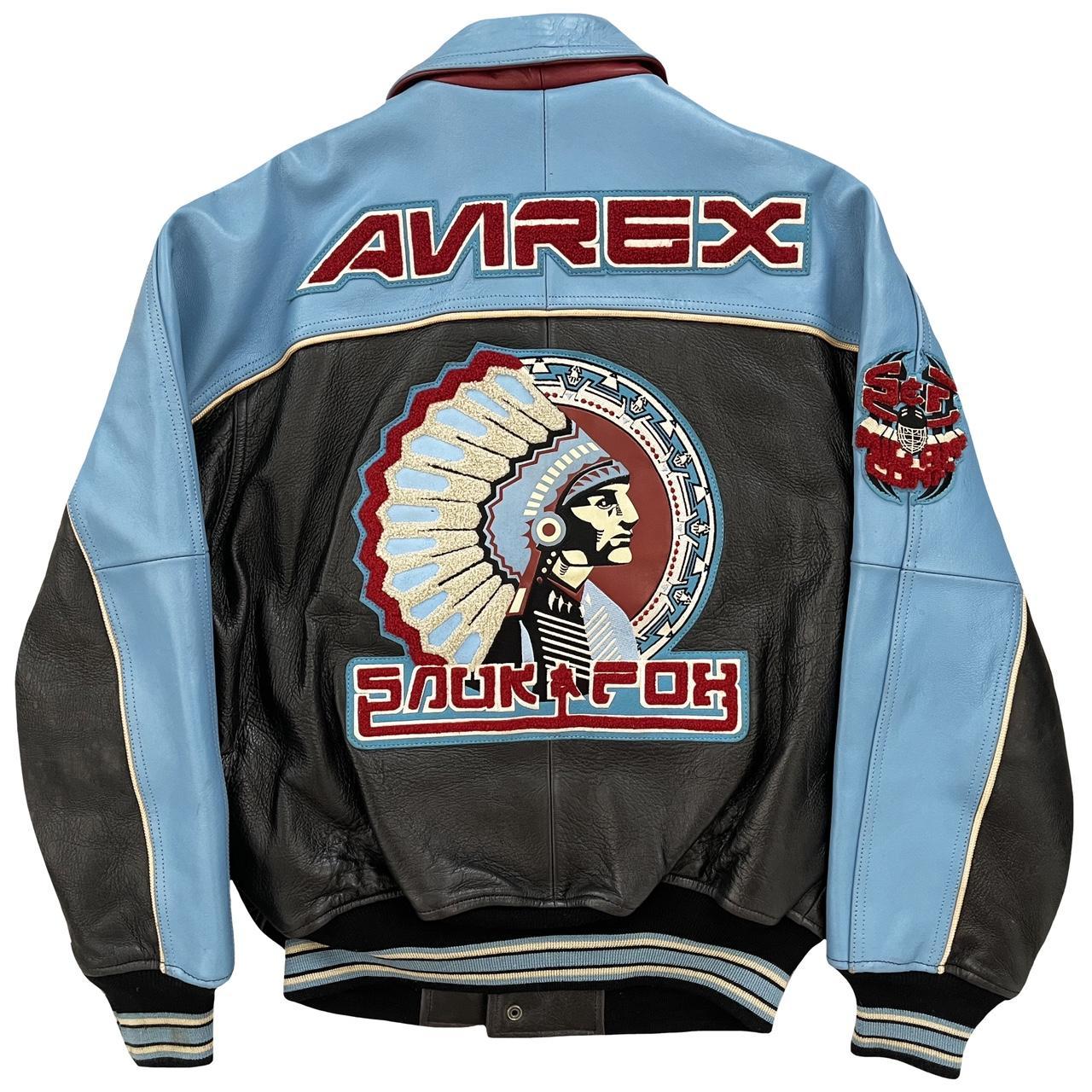 avirex leather varsity jacket