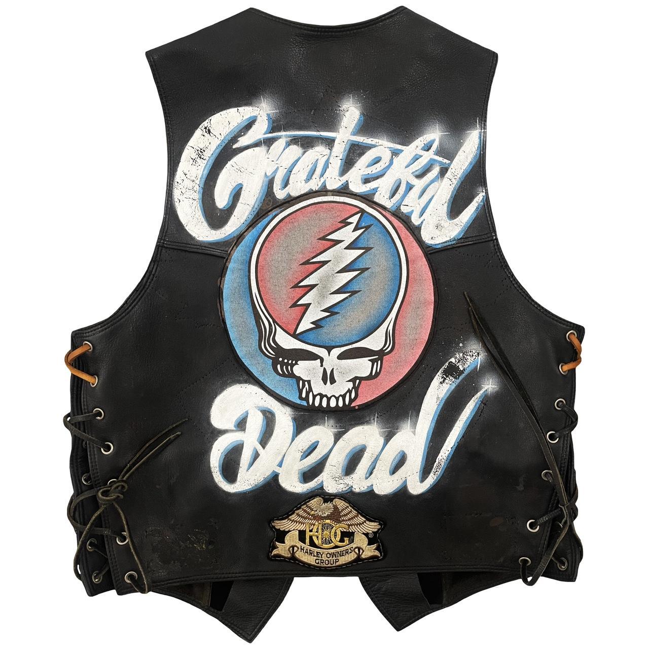 Grateful Dead Leather Biker Vest